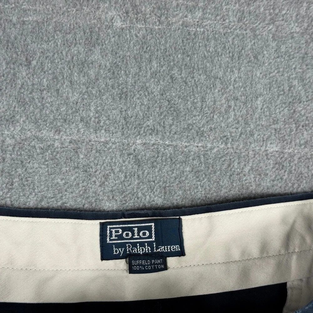 Vintage Polo Ralph Lauren Men's 42x30 Navy Blue Suffield Pant Red Pony